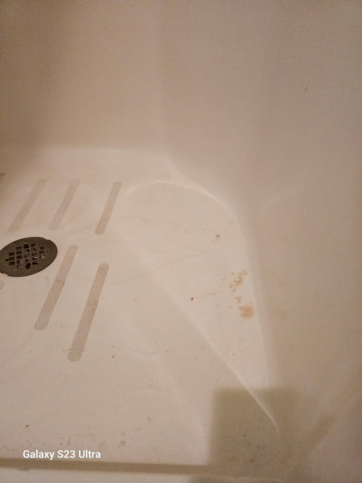 Shower floor before a deep clean